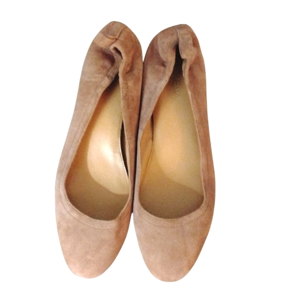 J. Crew Tan Suede Ballet Flat Block Heel Loafers Women's Size 6 - Picture 2 of 10